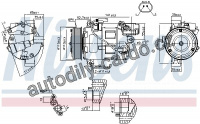 Kompresor klimatizace NISSENS 89086