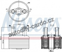 Chladič oleje automatické převodovky NISSENS 90664
