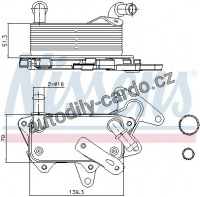 Chladič oleje automatické převodovky NISSENS 90748