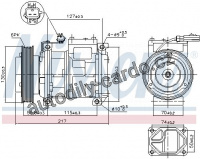 Kompresor klimatizace NISSENS 89097