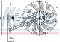 Ventilátor chladiče NISSENS 85743