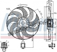 Ventilátor chladiče NISSENS 85748