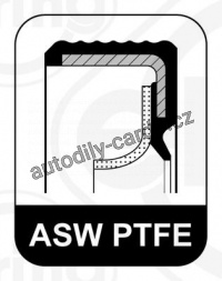 Těsnící kroužek hřídele, klikový hřídel Elring (004.450)