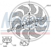 Ventilátor chladiče NISSENS 85755