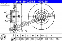 Brzdový kotouč ATE 24.0130-0225 (AT 430225)