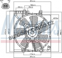 Ventilátor chladiče klimatizace NISSENS 85491