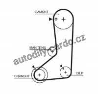 Rozvodový řemen GATES (GT 5254XS) - HYUNDAI, MITSUBISHI