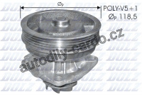 Vodní pumpa DOLZ S217 - FIAT, LANCIA