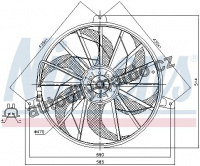 Ventilátor chladiče klimatizace NISSENS 85512