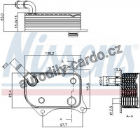 Chladič motorového oleje NISSENS 90711