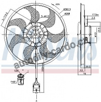 Ventilátor chladiče NISSENS 85777