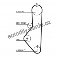 Rozvodový řemen GATES (GT 5085) - MAZDA