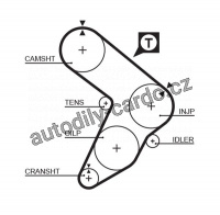 Rozvodový řemen GATES (GT 5087) - FIAT