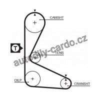 Rozvodový řemen GATES (GT 5109) - FIAT