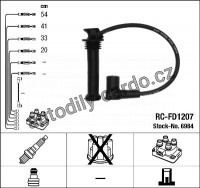 Sada kabelů pro zapalování NGK RC-FD1207 - FORD, MAZDA