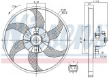 Ventilátor chladiče NISSENS 85782