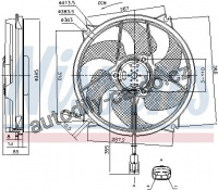 Ventilátor chladiče NISSENS 85788