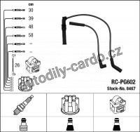 Sada kabelů pro zapalování NGK RC-PG602 - CITROËN, PEUGEOT