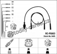 Sada kabelů pro zapalování NGK RC-PG603 - PEUGEOT