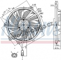 Ventilátor chladiče NISSENS 85789