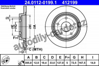 Brzdový kotouč ATE 24.0112-0199 (AT 412199)