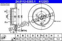 Brzdový kotouč ATE 24.0112-0203 (AT 412203)