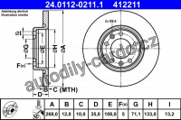 Brzdový kotouč ATE 24.0112-0211 (AT 412211)