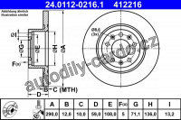 Brzdový kotouč ATE 24.0112-0216 (AT 412216)