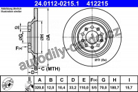 Brzdový kotouč ATE 24.0112-0215 (AT 412215)