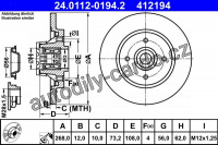 Brzdový kotouč ATE 24.0112-0194 (AT 412194)
