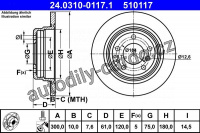 Brzdový kotouč ATE 24.0310-0117 (AT 510117)