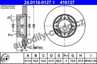Brzdový kotouč ATE 24.0116-0127 (AT 416127)