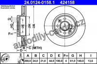 Brzdový kotouč ATE CRYO 24.0124-0158 (AT 424158) - AKCE