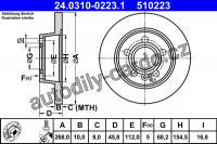 Brzdový kotouč ATE 24.0310-0223 (AT 510223)