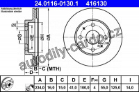 Brzdový kotouč ATE 24.0116-0130 (AT 416130)