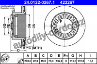 Brzdový kotouč ATE 24.0122-0267 (AT 422267)
