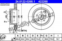 Brzdový kotouč ATE 24.0122-0268 (AT 422268)