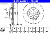 Brzdový kotouč ATE 24.0325-0119 (AT 525119) - Power Disc - OPEL, SAAB