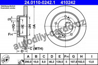 Brzdový kotouč ATE 24.0110-0242 (AT 410242) - SUZUKI