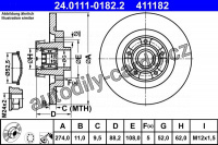 Brzdový kotouč ATE 24.0111-0182 (AT 411182)
