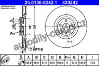 Brzdový kotouč ATE 24.0130-0242 (AT 430242)