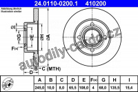 Brzdový kotouč ATE 24.0110-0200REP (AT 410200)