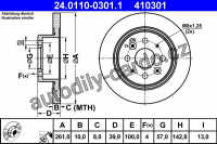 Brzdový kotouč ATE 24.0110-0301 (AT 410301)