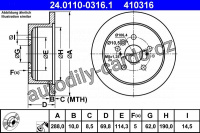 Brzdový kotouč ATE 24.0110-0316 (AT 410316)