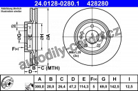Brzdový kotouč ATE 24.0128-0280 (AT 428280)