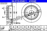 Brzdový kotouč ATE 24.0110-0340 (AT 410340)