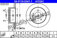 Brzdový kotouč ATE 24.0110-0341 (AT 410341)