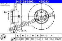 Brzdový kotouč ATE 24.0128-0293 (AT 428293)