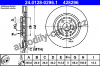 Brzdový kotouč ATE 24.0128-0296 (AT 428296)