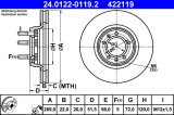 Brzdový kotouč ATE 24.0122-0119 (AT 422119) - ALFA ROMEO